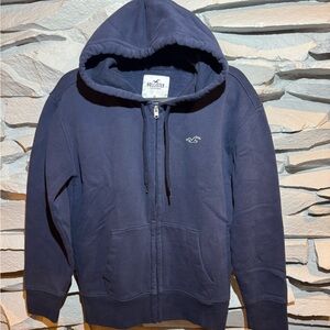 Hollister Plush Terry Fleece Zip Up Front Hoodie. Sz XS. Excellent Shape!